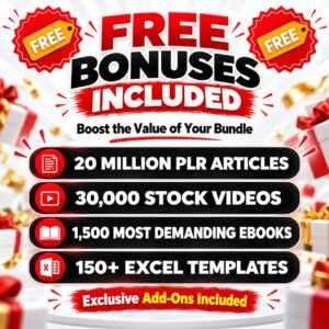 3 Million+ Ebooks + 3 Million PLR Articles Bonus with reseller rights | 3 M Ebooks bundle