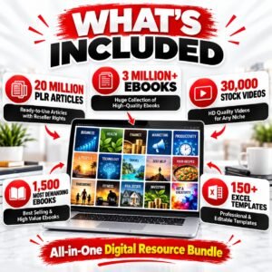 3 Million+ Ebooks + 3 Million PLR Articles Bonus with reseller rights | 3 M Ebooks bundle