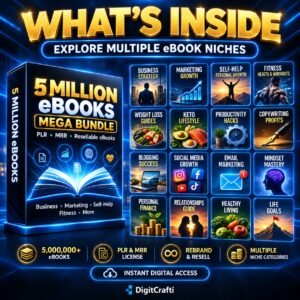 Mega eBook Bundle Plr Mrr, 5 Million eBooks Resellable Ebooks, Plr Ebooks Passive Income, Financial Ebooks, Best Seller eBooks, eBooks Self Love